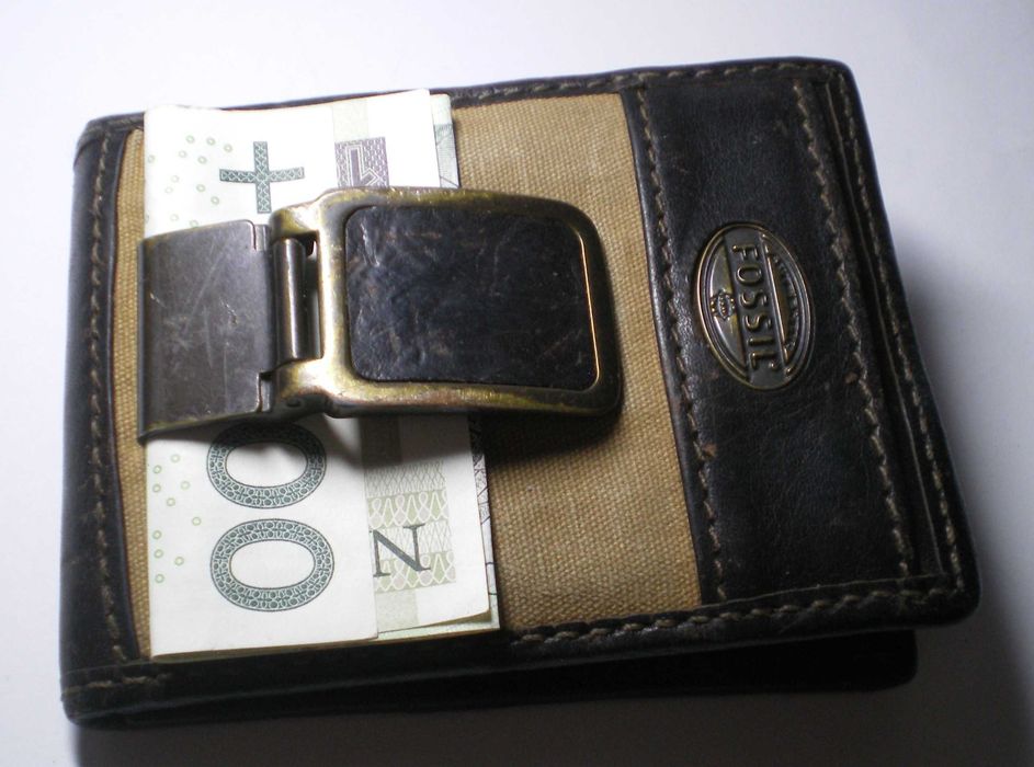 Fossil oryginalny portfel na karty banknoty