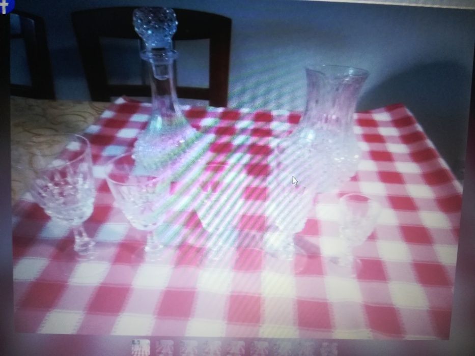 serviço de copos de cristal