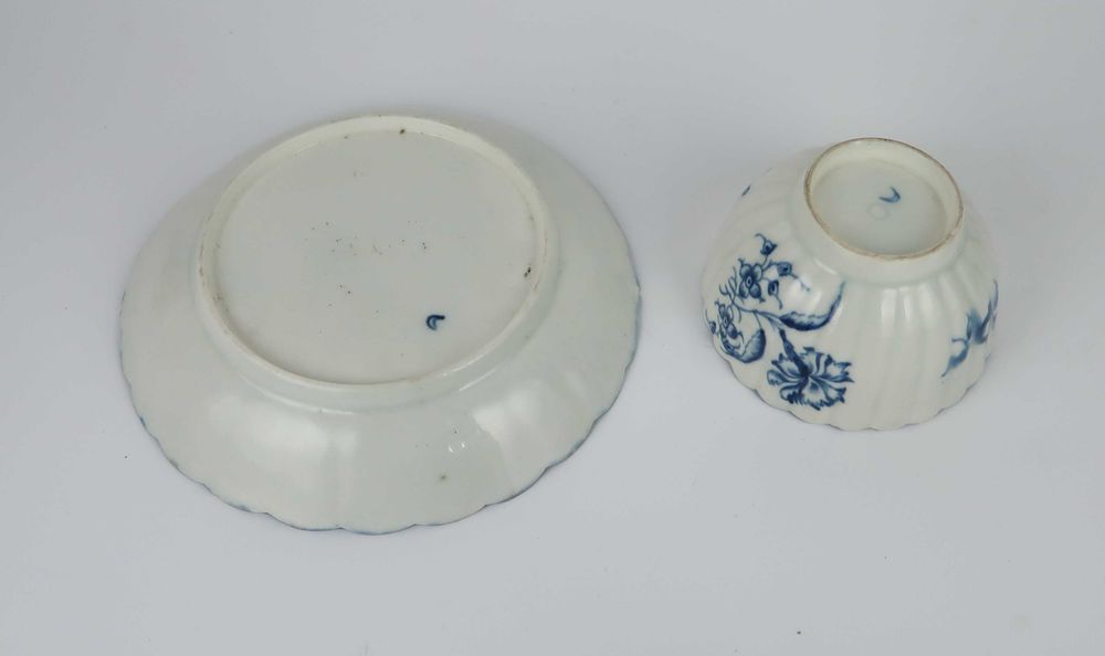 Tigela e pires de Worcester, c. 1758/1765