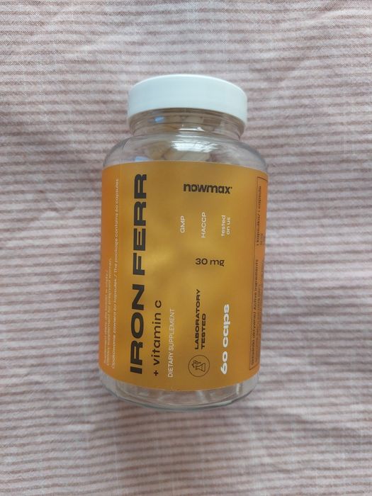 Nowmax Iron Ferr 60 kaps, Żelazo 30 mg