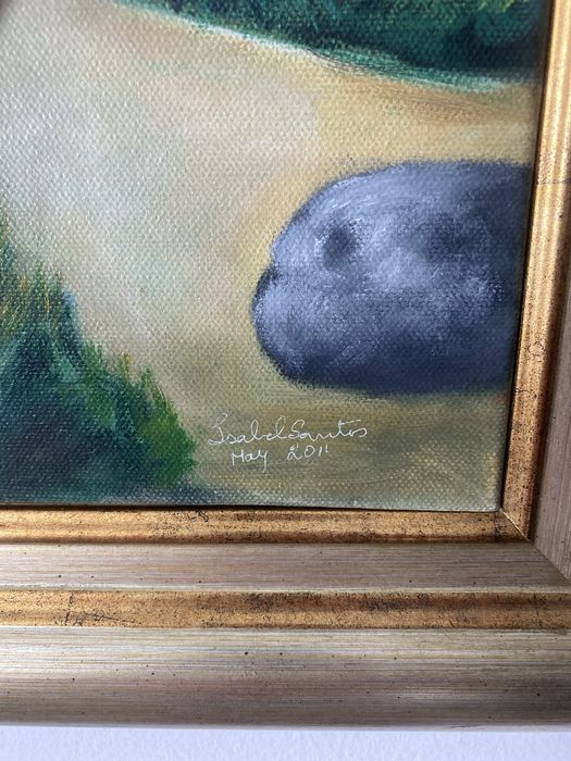 Quadro Batismo de Jesus emoldurado