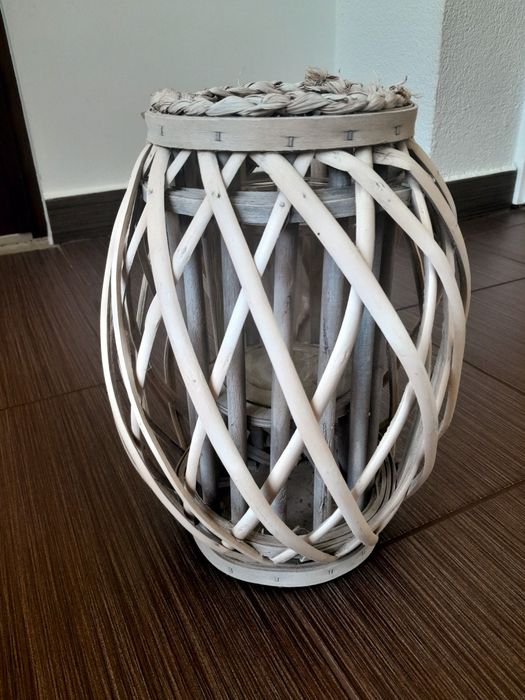 Lampion dekoracyjny biały 32cm