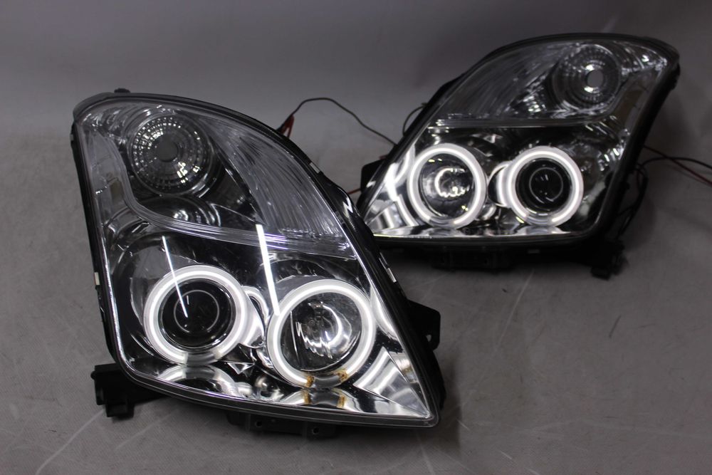 Lampy przednie przód Suzuki SWIFT mk6 05-10 Ringi Angel Eyes LED CHROM