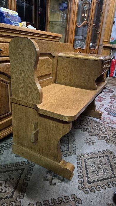 Ławka dębowa siedzisko dębowe z szufladą