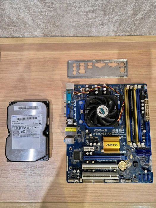 Материнская плата Asrock N68C AM2 AM3 AM3+ AMD Athlon II X2 250 HDD 80