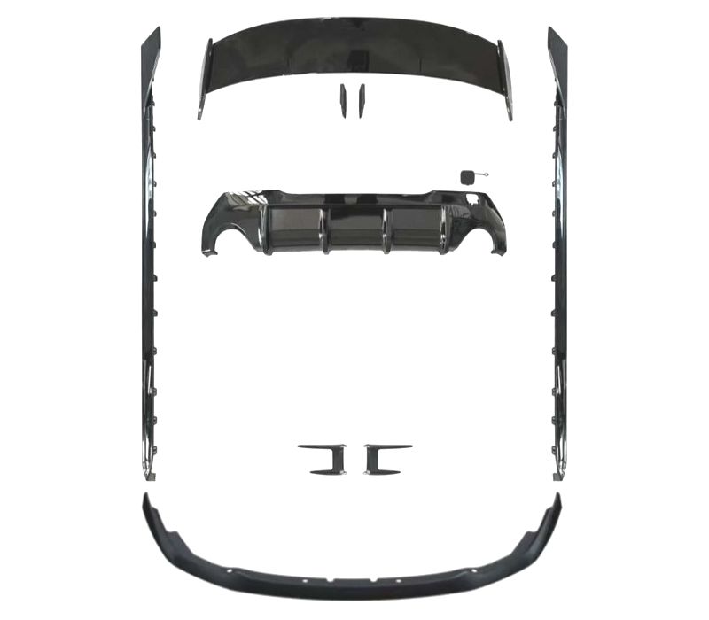KIT AERO BMW F40 LOOK M PERFORMANCE PRETO BRILHANTE