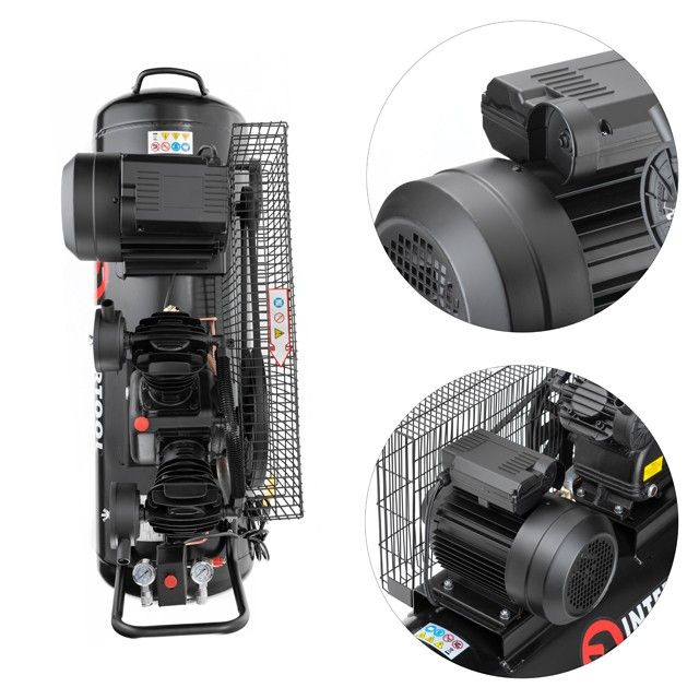 Компрессор порш. 2-х цил. 100 л, 3 кВт, (500 л/мин) INTERTOOL PT-0014.