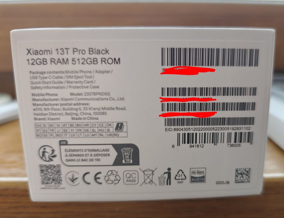 Xiaomi 13T Pro Black 12GB RAM 512 GB z ładowarką 120 W