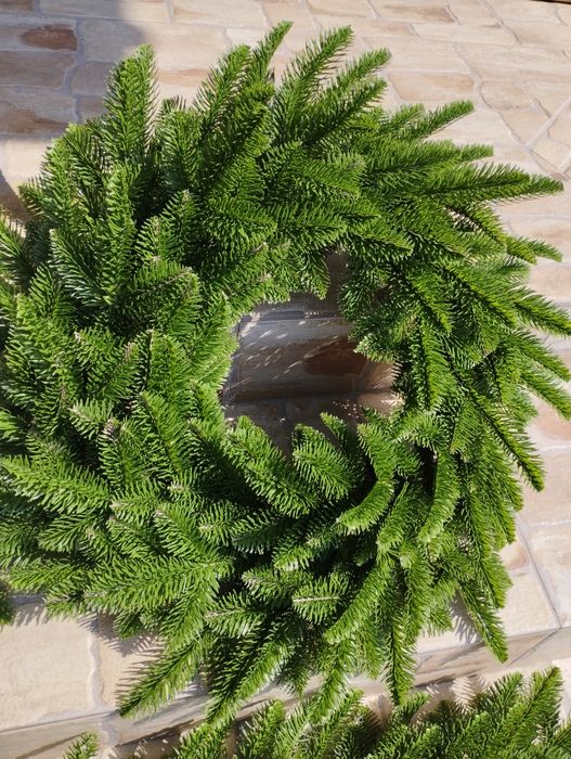 Ялинкова гірлянда на камін,перила.Новорічний декор,штучна лита гілка.