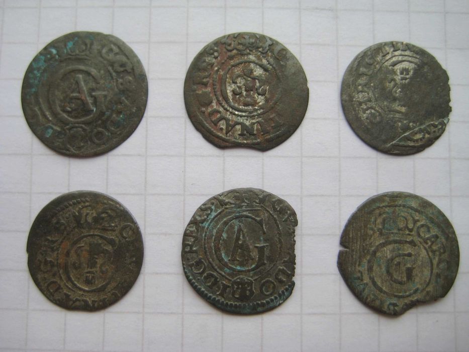 Античные и средневековые монеты (фоллисы, денарии, солиды)