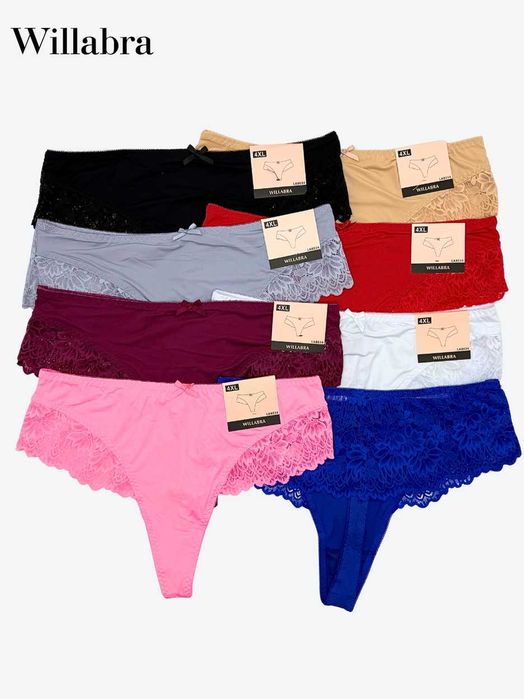 zestaw 3 x NOWE Stringi seksowne Willabra plus size 2XL, 3XL, 4XL