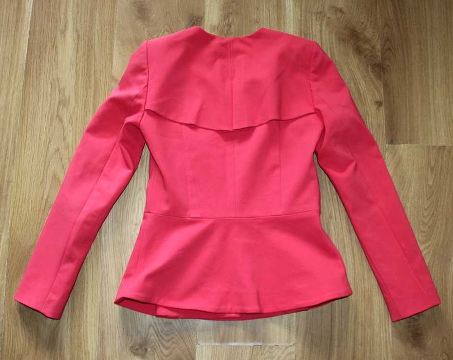SIMPLE czerwona malinowa marynarka zakiet 34 xs 36 s baskina