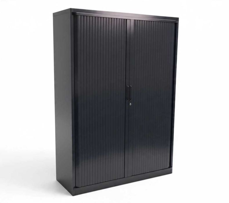 Szafa metalowa , warsztatowa , żaluzjowa Steelcase Strafor 4oh czarna