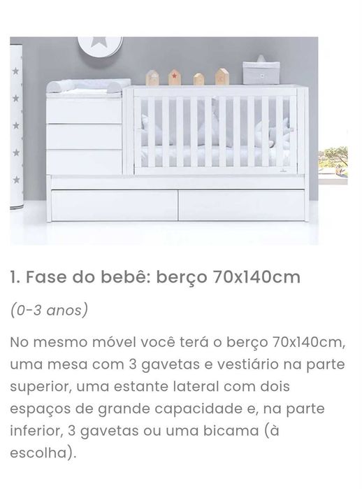 Berço cama evolutivo ALONDRA