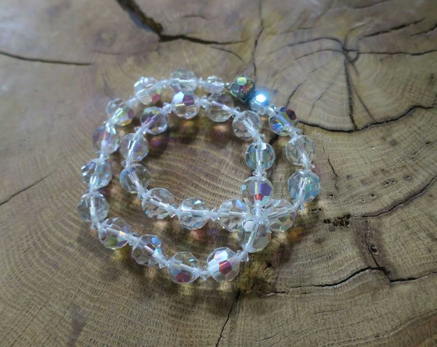 Stare korale Jablonex PRL fasetowane mieniące się