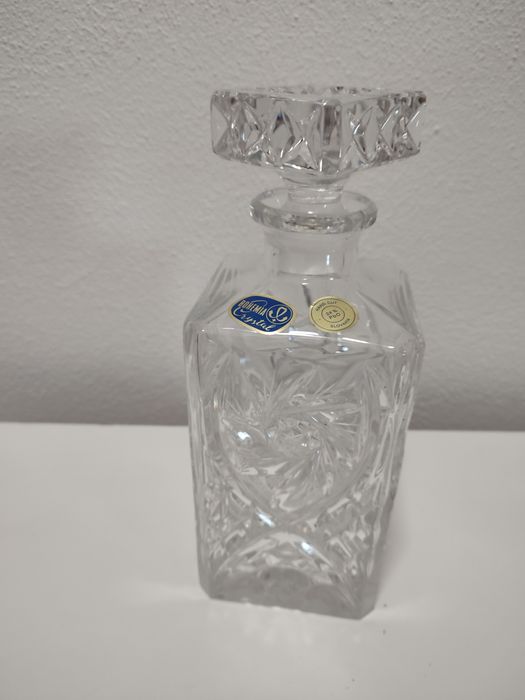 Garrafa de Whisky em cristal da Bohemia