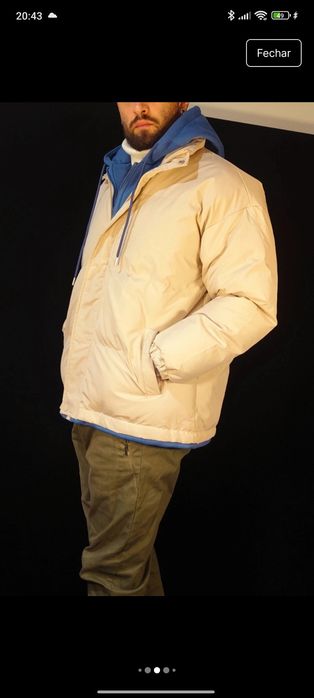 Blusão Homem Acolchoado com capuz Novo