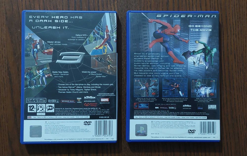 (PS2 PAL) Spider-Man 1 & Spider-Man 3