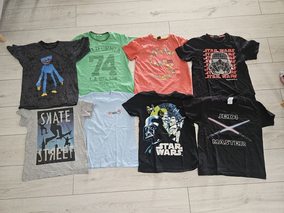 Tshirty koszulki chłopięce krótki rękaw rozm. 140,  8 szt.