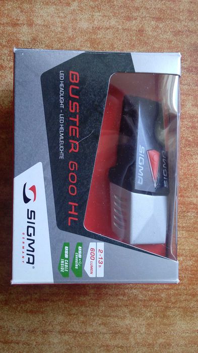 Фара Sigma Sport BUSTER 600 black (велофонарик, габарит, фонарь)