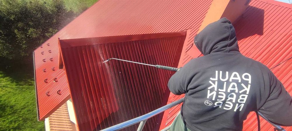 Malowanie dachów, usługi podnosnikiem koszowym 20m