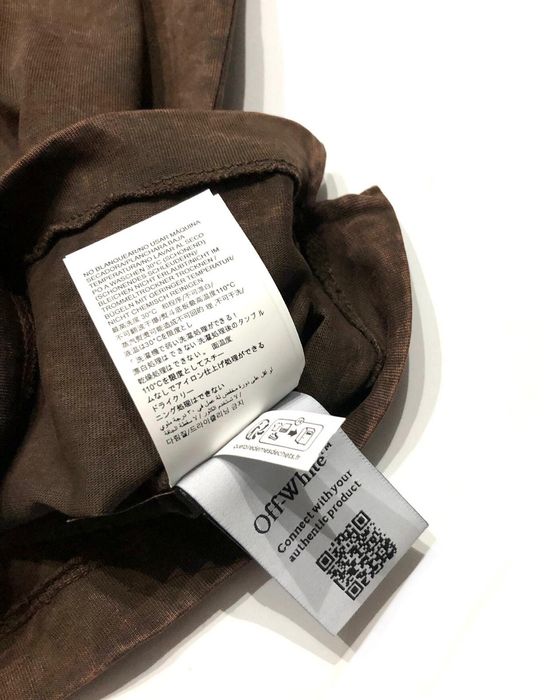 Off White t-shirt męski Brown