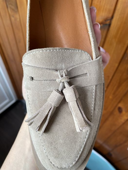 Балетки бежеві замшеві