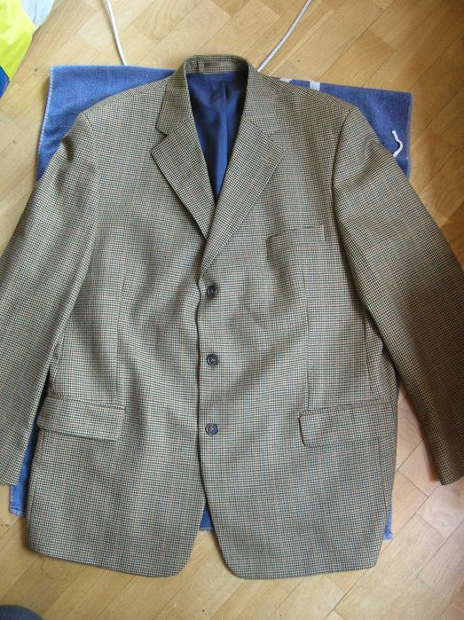 Nowa super męska wełniana marynarka XL/XX wełna 54 casual Germany beż