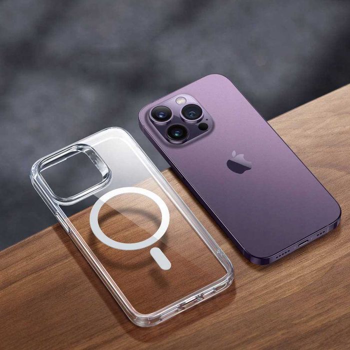 Etui do iPhone 15 PRO Max MagSafe WZMACNIANE 360° Clear Case