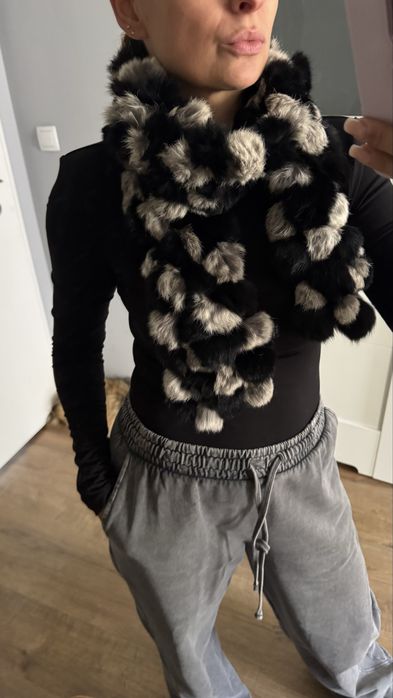 Ochnik, witchen szalik 100% futro naturalne