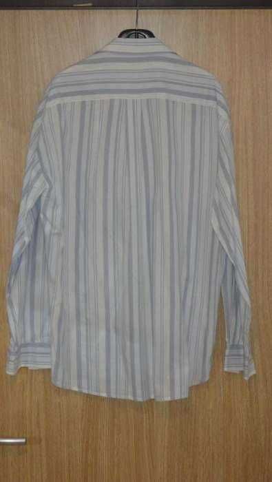 Camisa de homem branca e cinza às riscas Antonelli