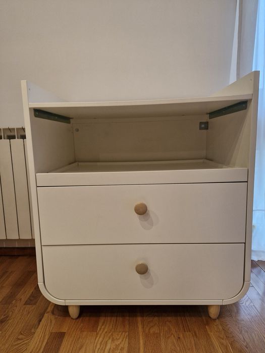 Cómoda Trocador de fraldas com gavetas, branco ikea Myllra 85×79×97