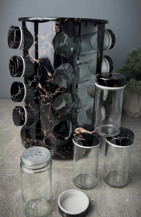 органайзер для спецій карусель з ємностями для приправ на 16 шт