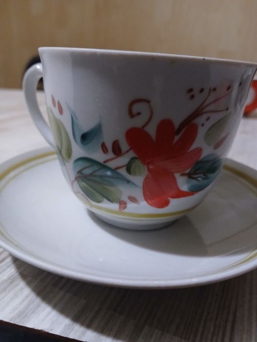 Пара чайна стара Городниця чашка блюдце Баранівка Полонне  сервіз