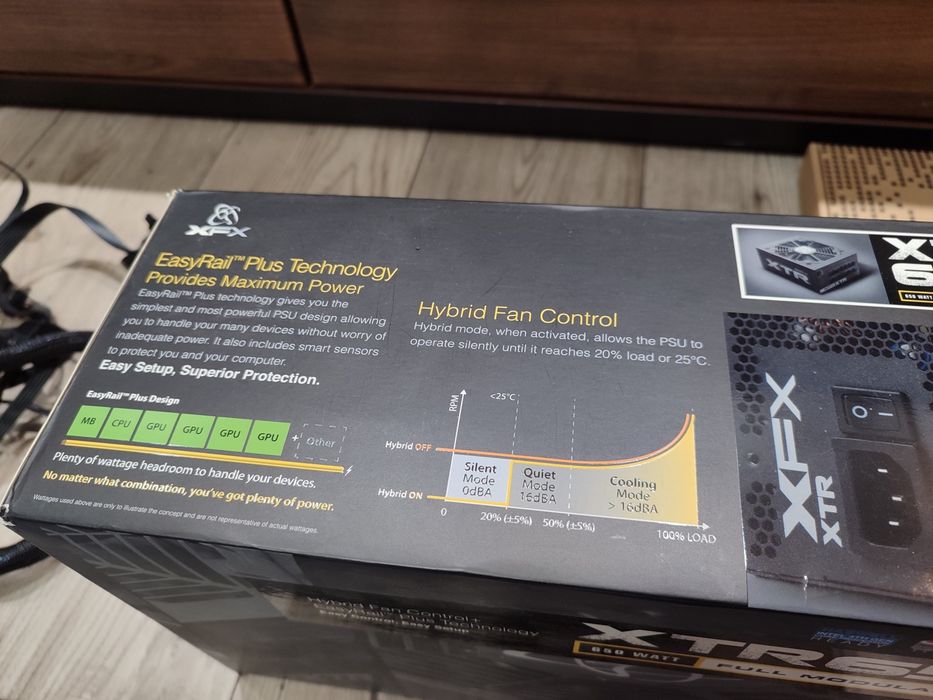 Zasilacz 650w XFX XTR 650 80+ Gold Hybrid Fan Mode modular modular