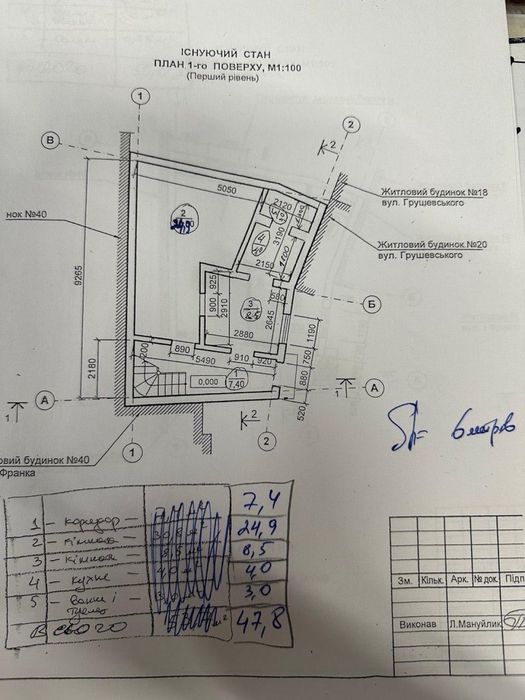 Оренда комерційного приміщення 100 м² по  вулиці Грушевського