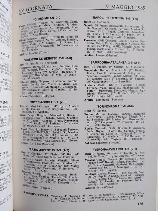 Futebol em Itália - Anuário 1985/86 (600 Páginas)