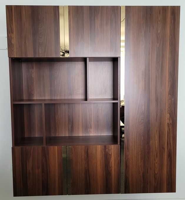 Regał / półka NA ŚCIANĘ ZŁOTE LISTWY dł.155CM orzech