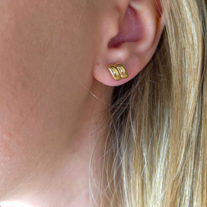 Złote, spiralne kolczyki na sztyft Au 585 OR247000