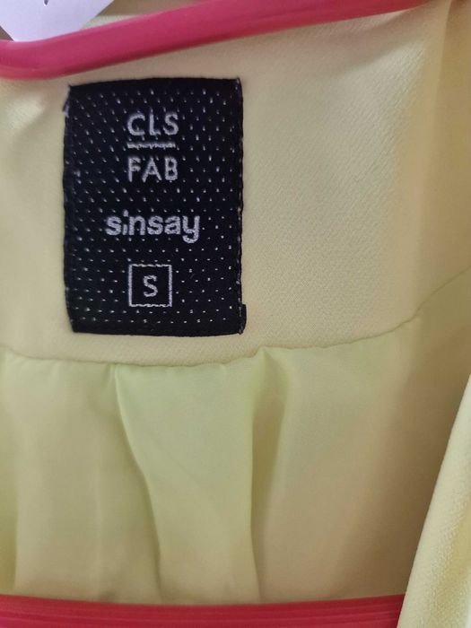 Żółta marynarka Sinsay S