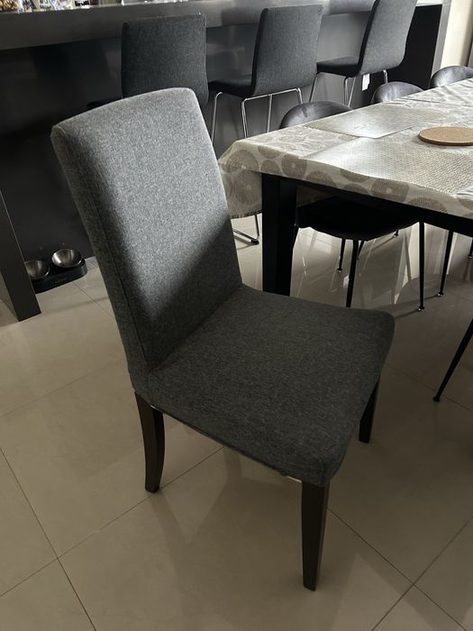 Cadeira ikea bergmund (x2) - preto/gunnared medium grey