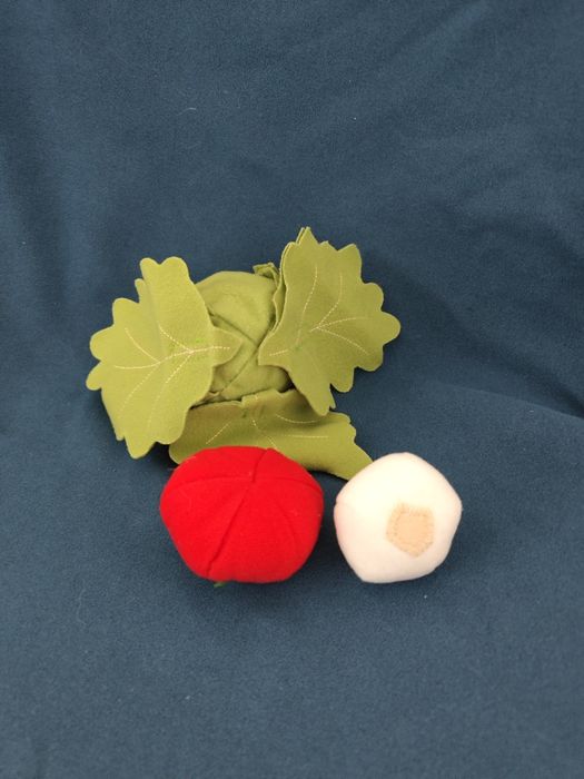 Maskotka warzywa sałata pomidor czosnek