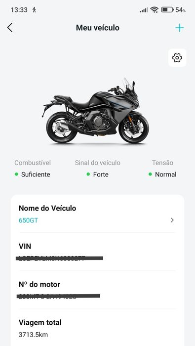 CF MOTO 650 GT TOURING (45KW de Potência) Última versão de 2023