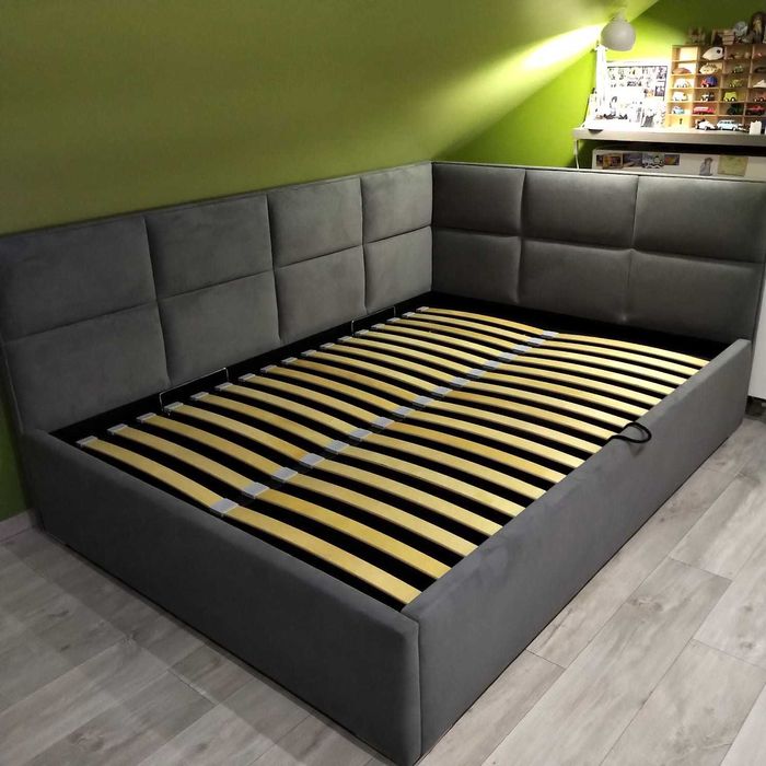 łóżko tapicerowane narożne dziecięce młodzieżowe na wymiar producent