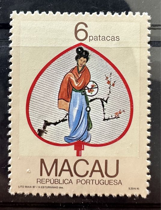 Selos Leques da Regiao 1987 - Macau