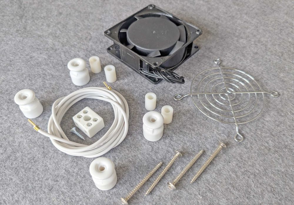 KIT #012 Resistência Silicone + Suportes + Ligador + Ventilador