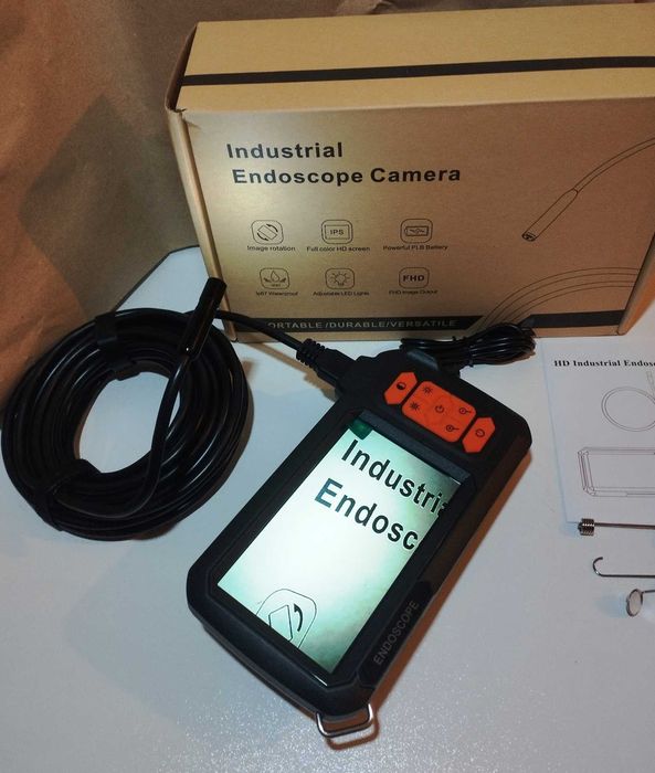 Monitor endoscópio USB, câmara, cabo flexível, inspecionar