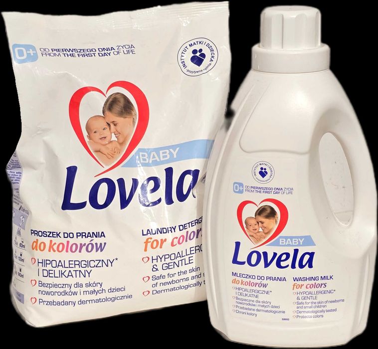Proszek Lovela do kolorów 1,3 KG + płyn Lovela do kolorów 1,45 L