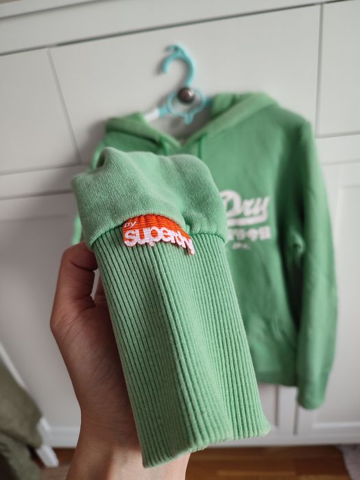 Bluza z kapturem S Superdry zielona