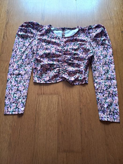 Crop top de seda T. U